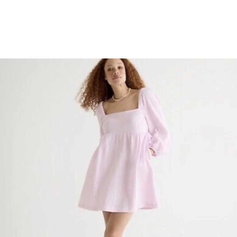 jCrew Women’s Square Neck Soft Gauze Mini Dress - L